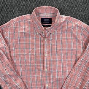 Charles Tyrwhitt Plaid Shirt Mens M Red White & Blue Button Up Non Iron Slim